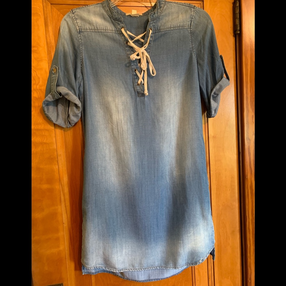 cloth & stone washed denim look lightweight dress